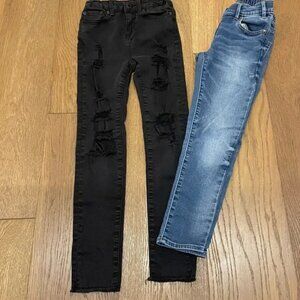 AG The Felicity High Rise Skinny Distressed Jean & Crewcuts Jegging